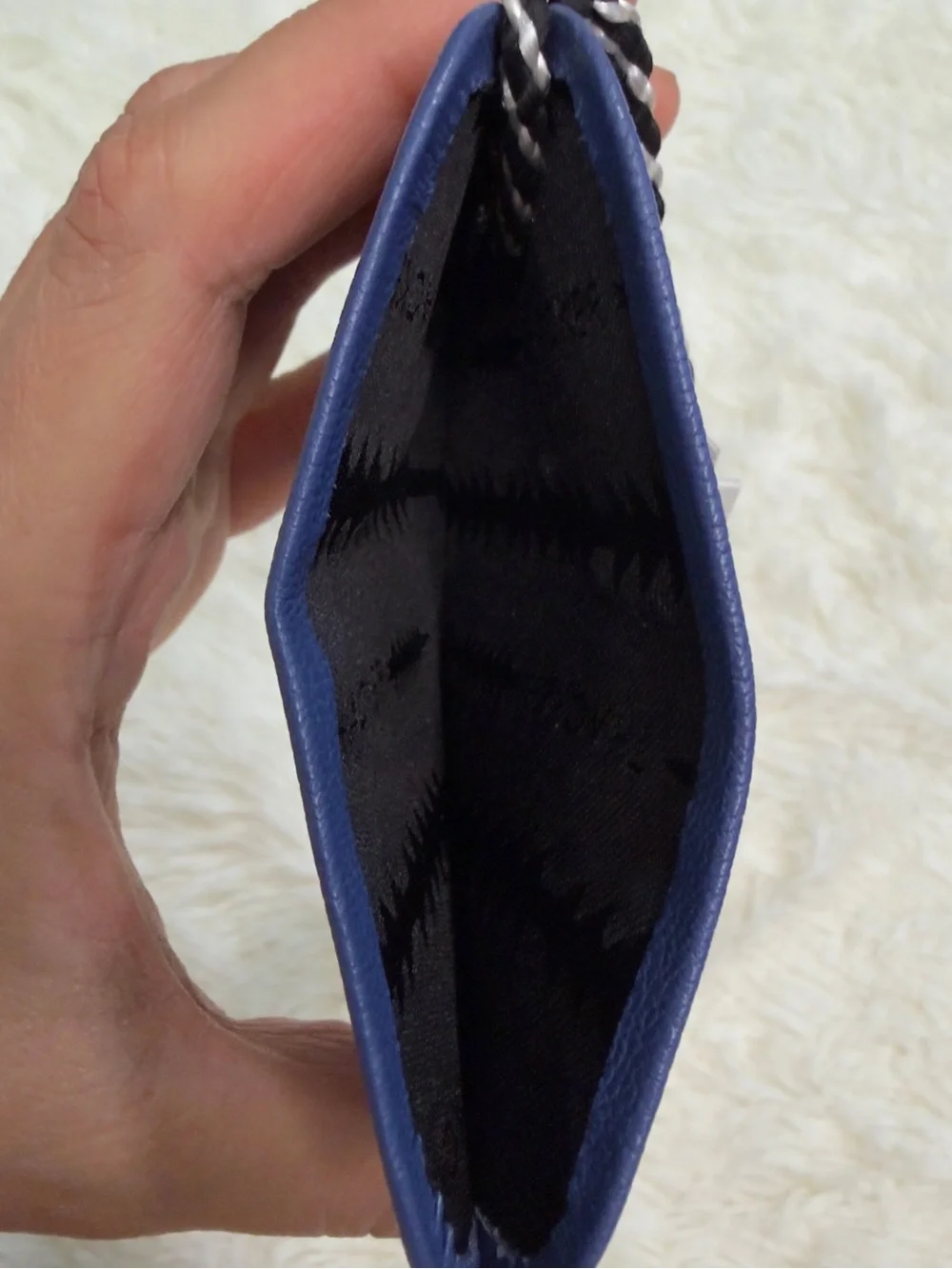 Thacker Navy Leather Card & Key Holder